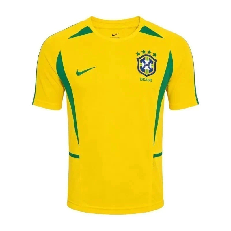 Camisa Seleção Brasileira Retrô 2002 I Masculina - Amarelo