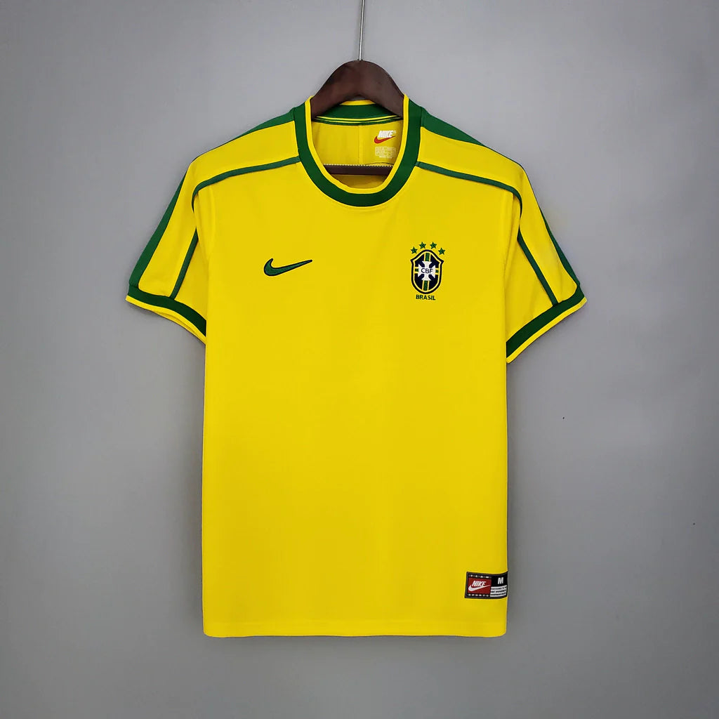 Camisa Seleção Brasileira Retrô 1998 I Masculina - Amarela na internet